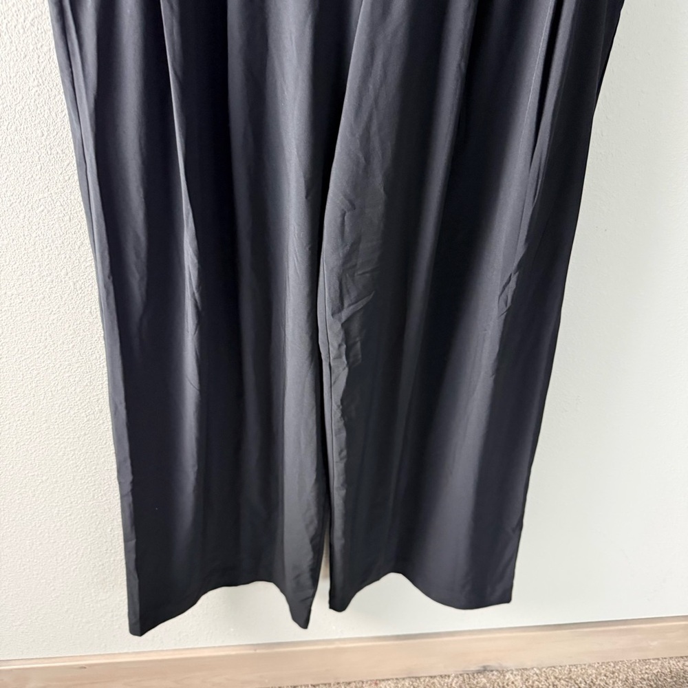 ATHLETA Brooklyn Heights High Rise Wide Leg Pant Black Casual Athleisure 16 Tall - Picture 5 of 13